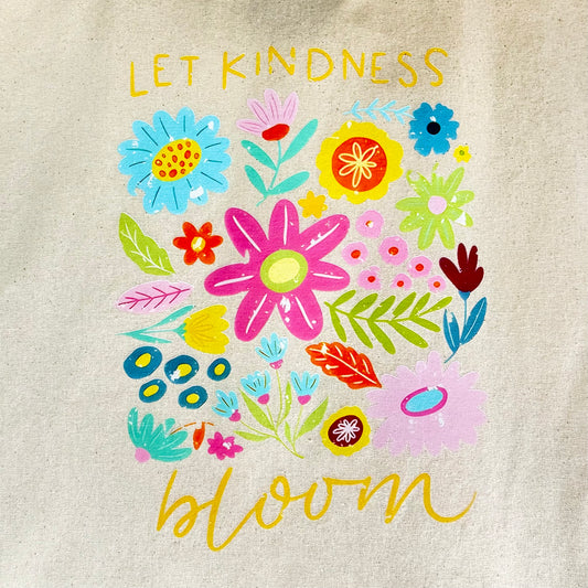 Cotton Tote Bag 'Let Kindness Bloom'