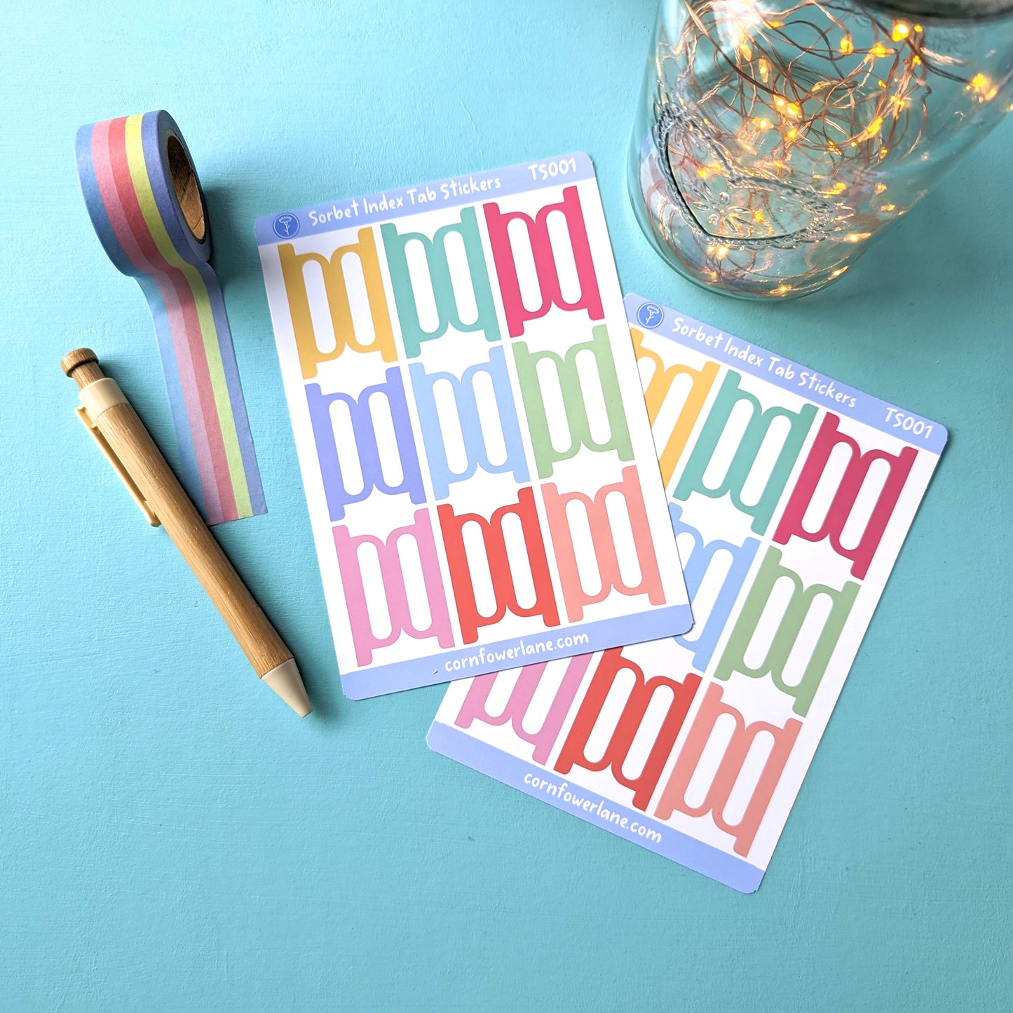 Sorbet Index Tabs Sticker Sheet