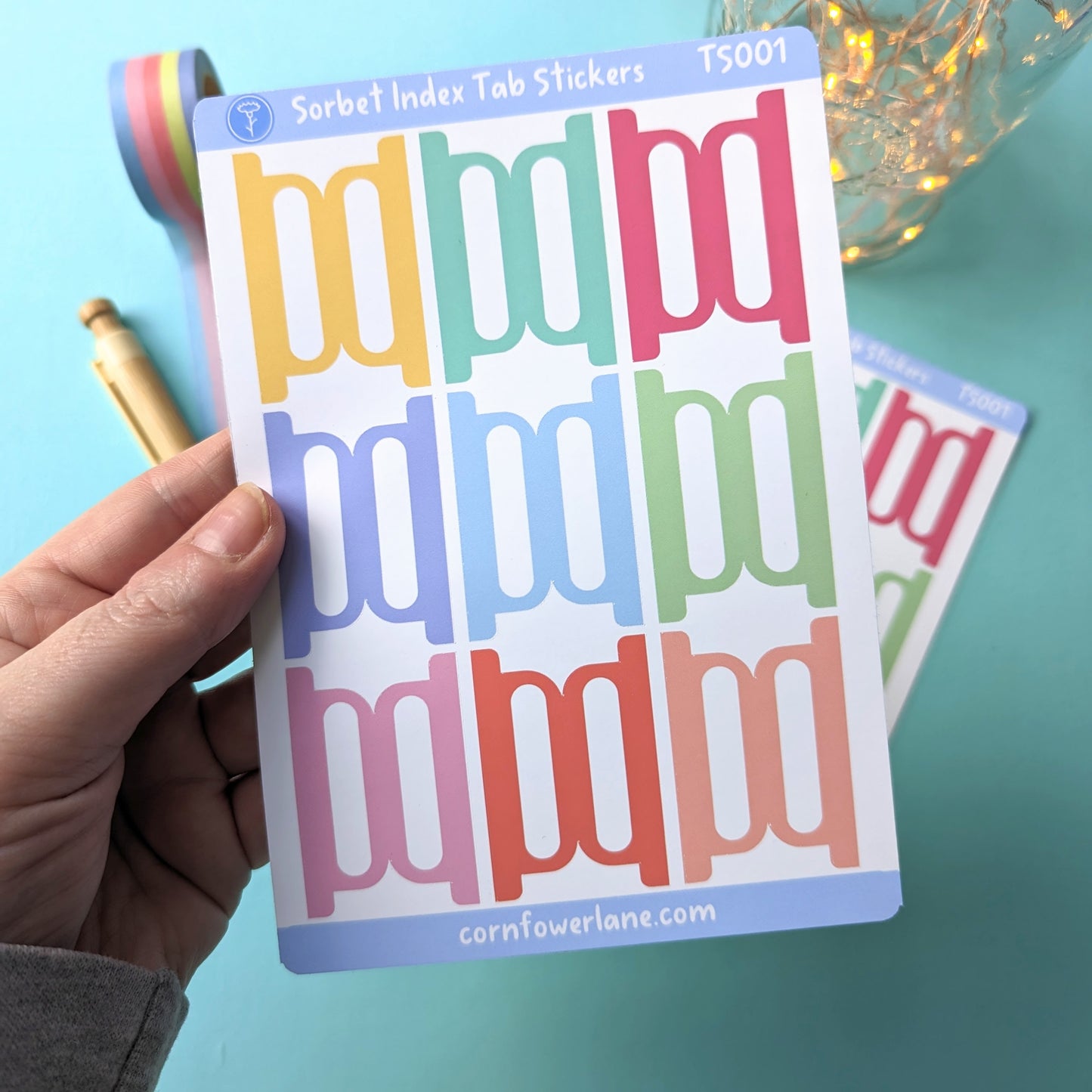 Sorbet Index Tabs Sticker Sheet