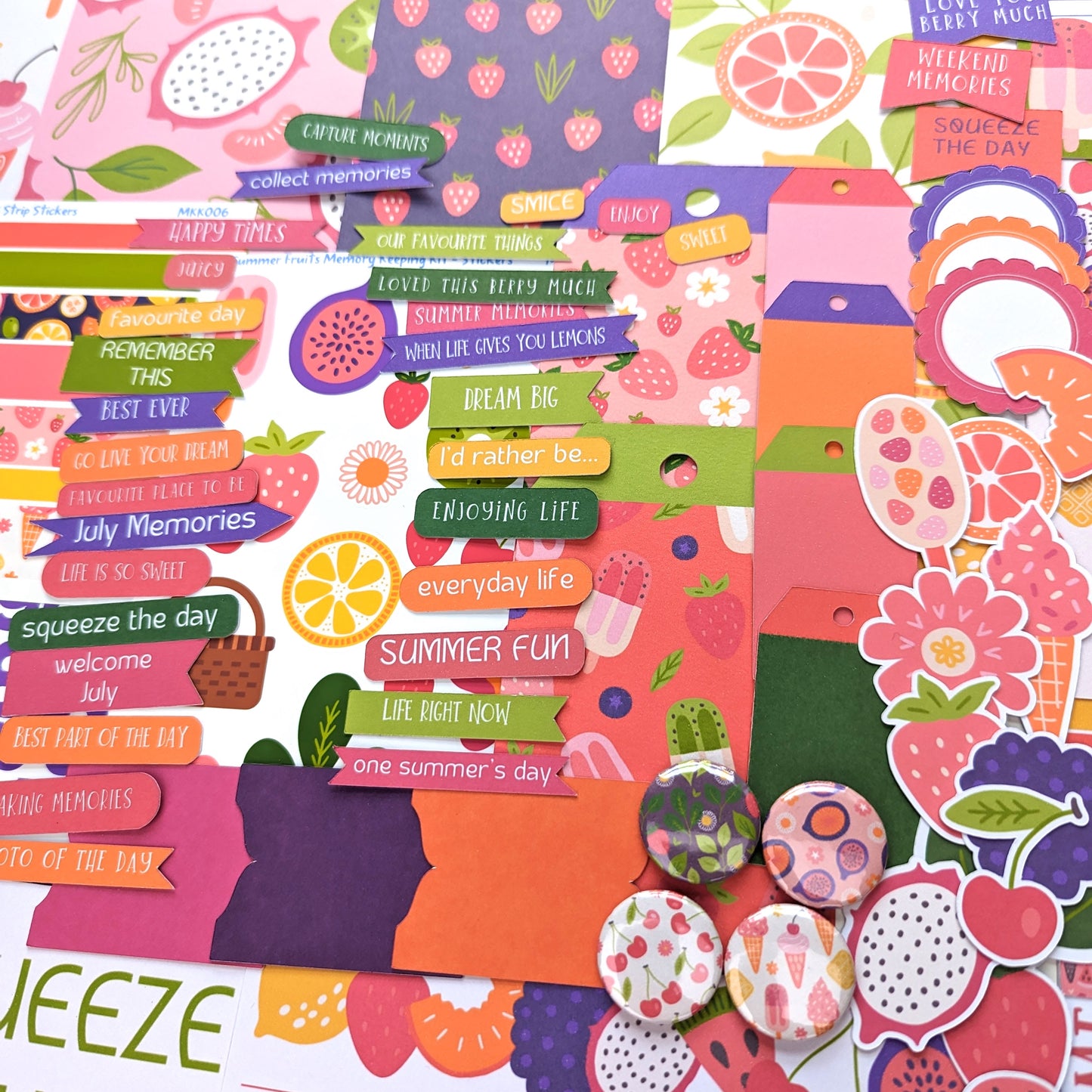 Summer Fruits Memory Keeping Main Kit