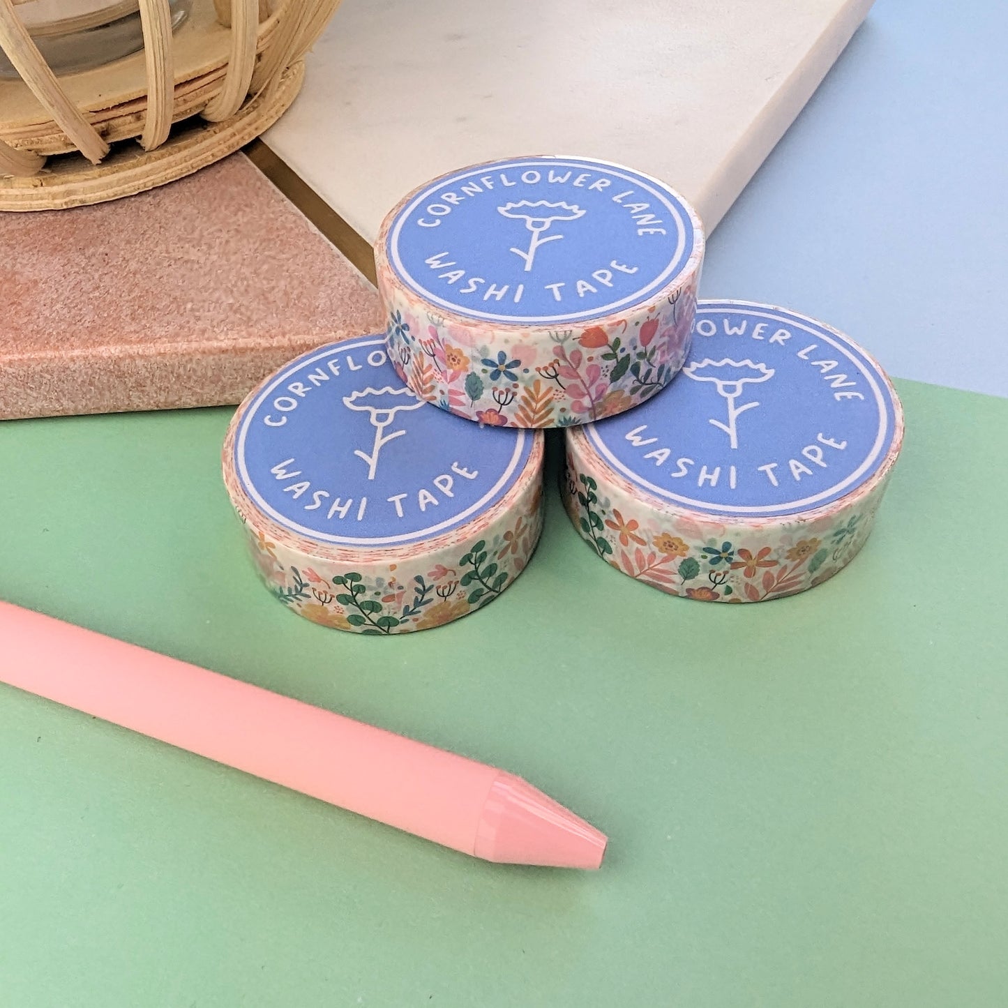Bright Floral Washi Tape