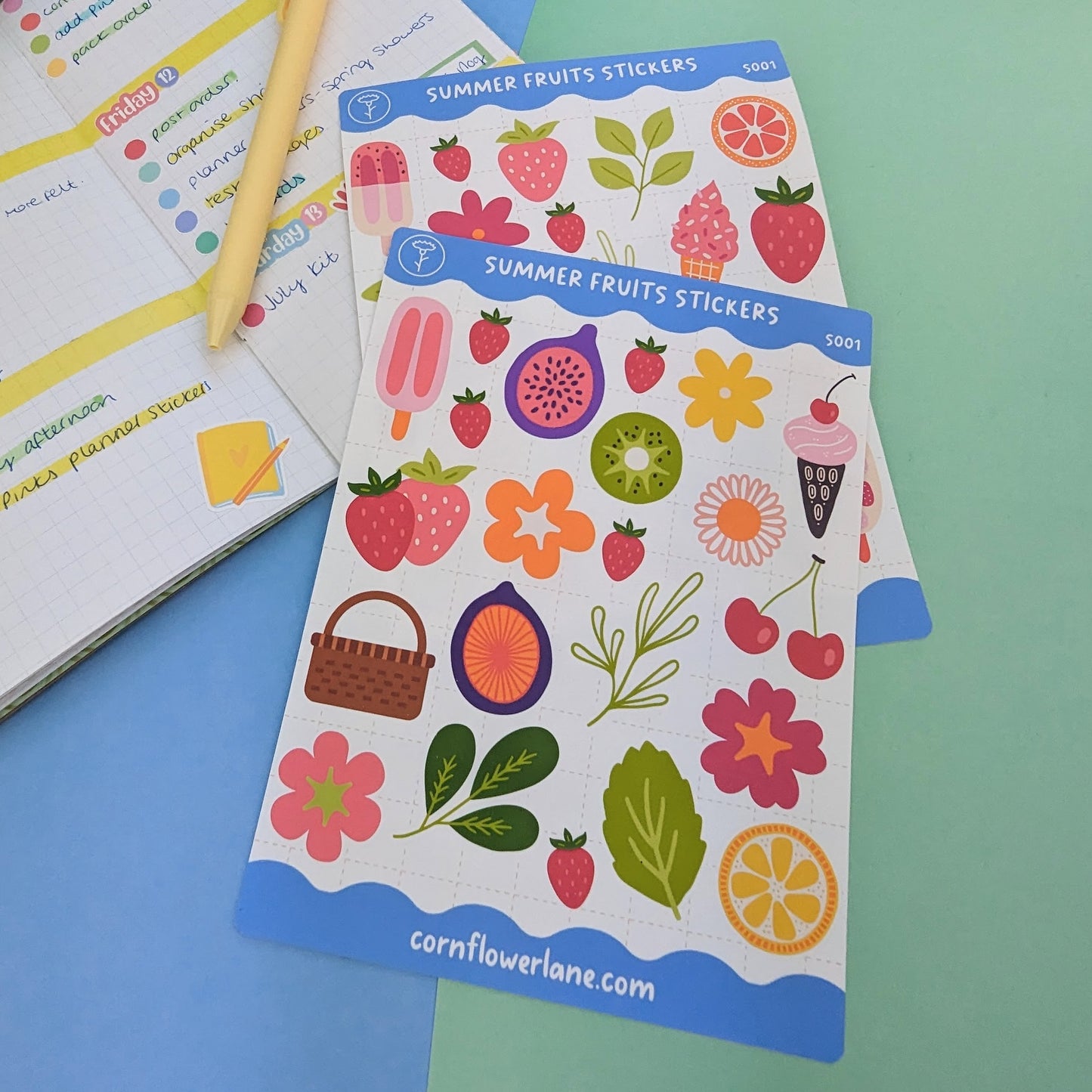 Summer Fruits Sticker Set