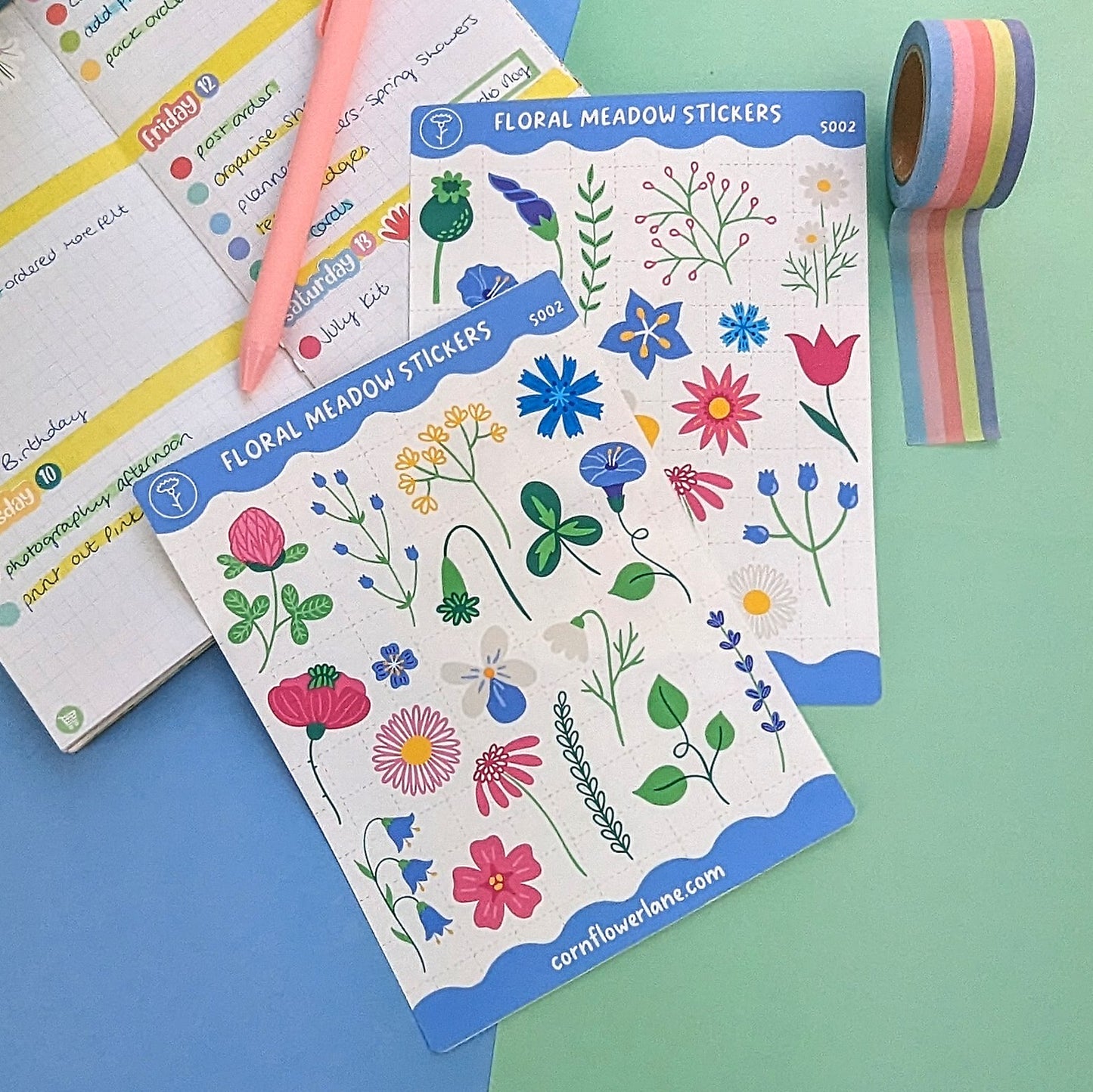 Floral Meadow Sticker Set
