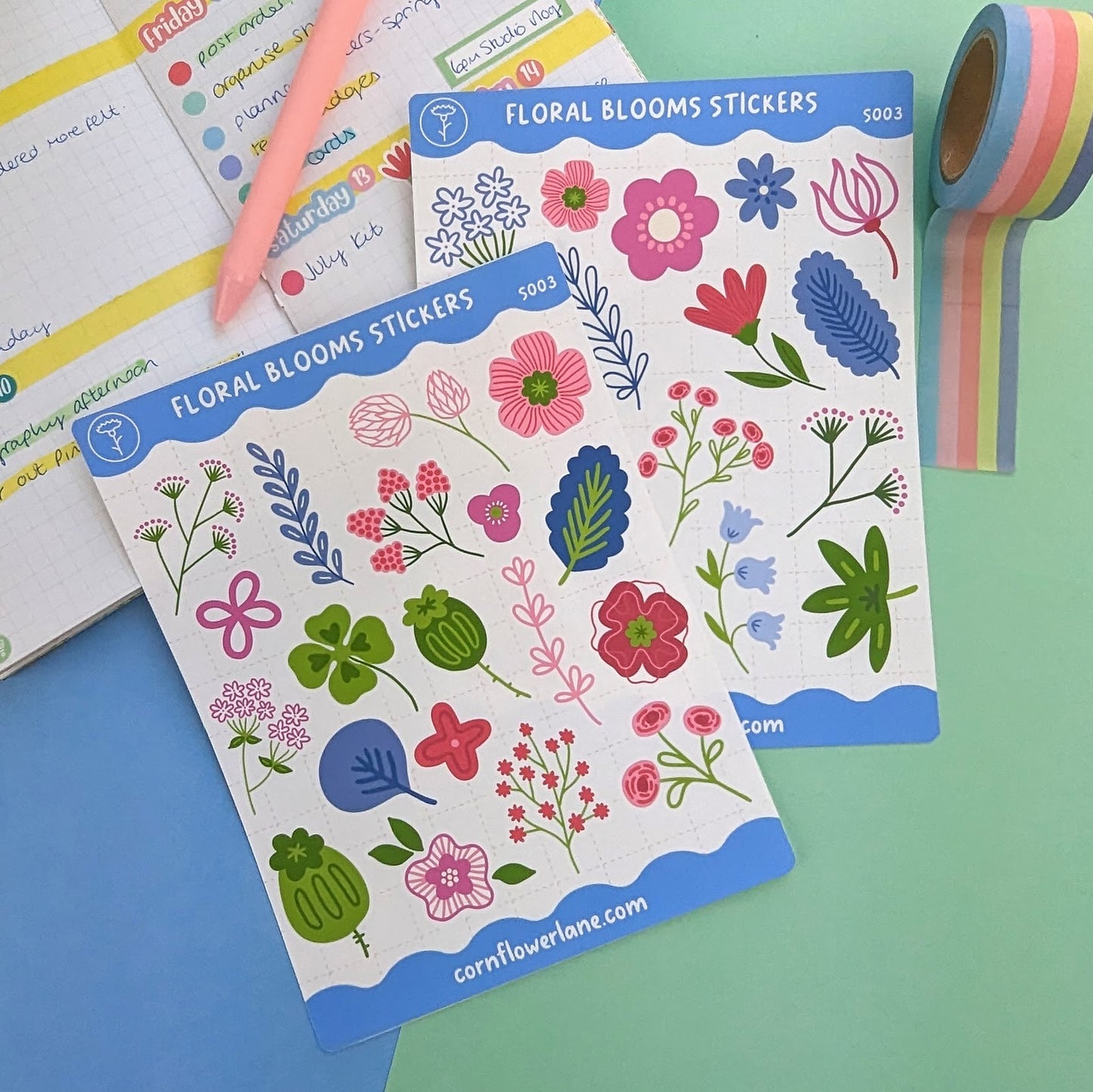 Floral Blooms Sticker Set