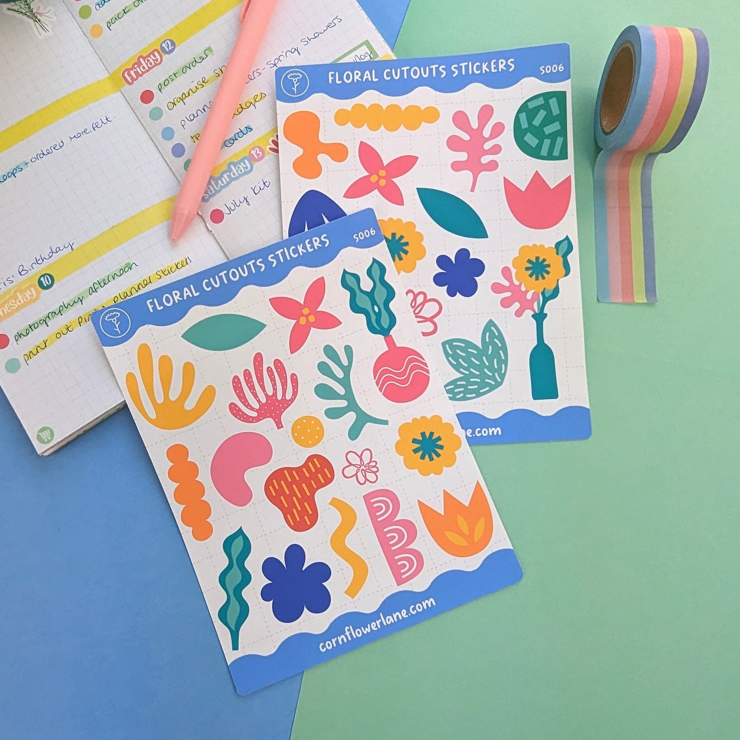 Floral Cutouts Sticker Set