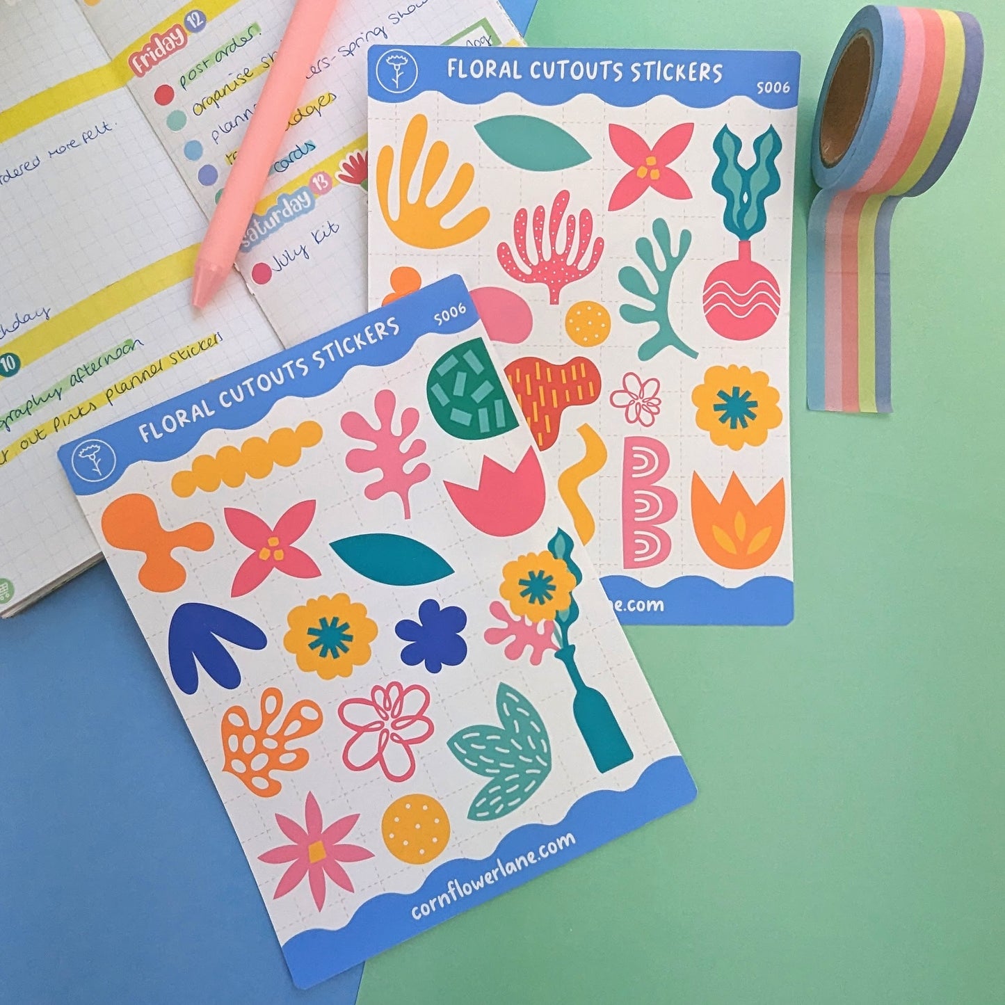 Floral Cutouts Sticker Set
