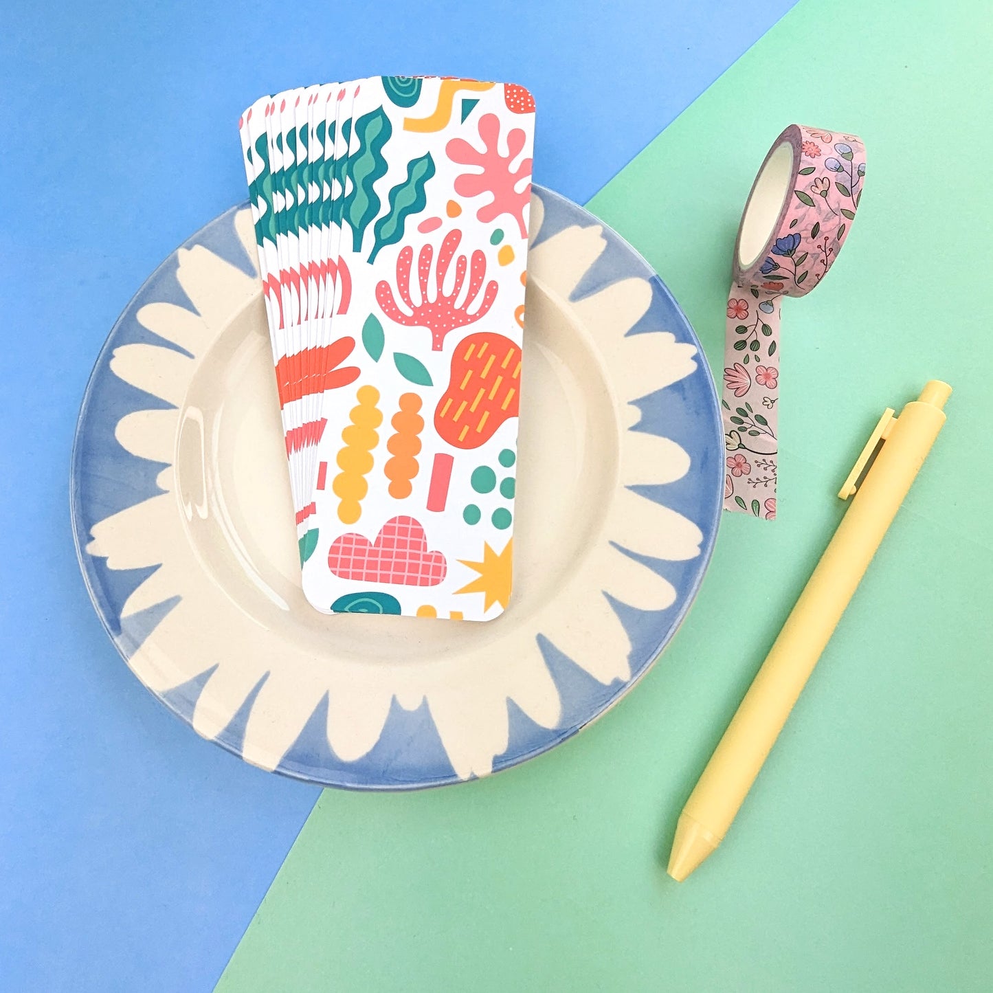 Floral Cutouts Bookmark - Bright