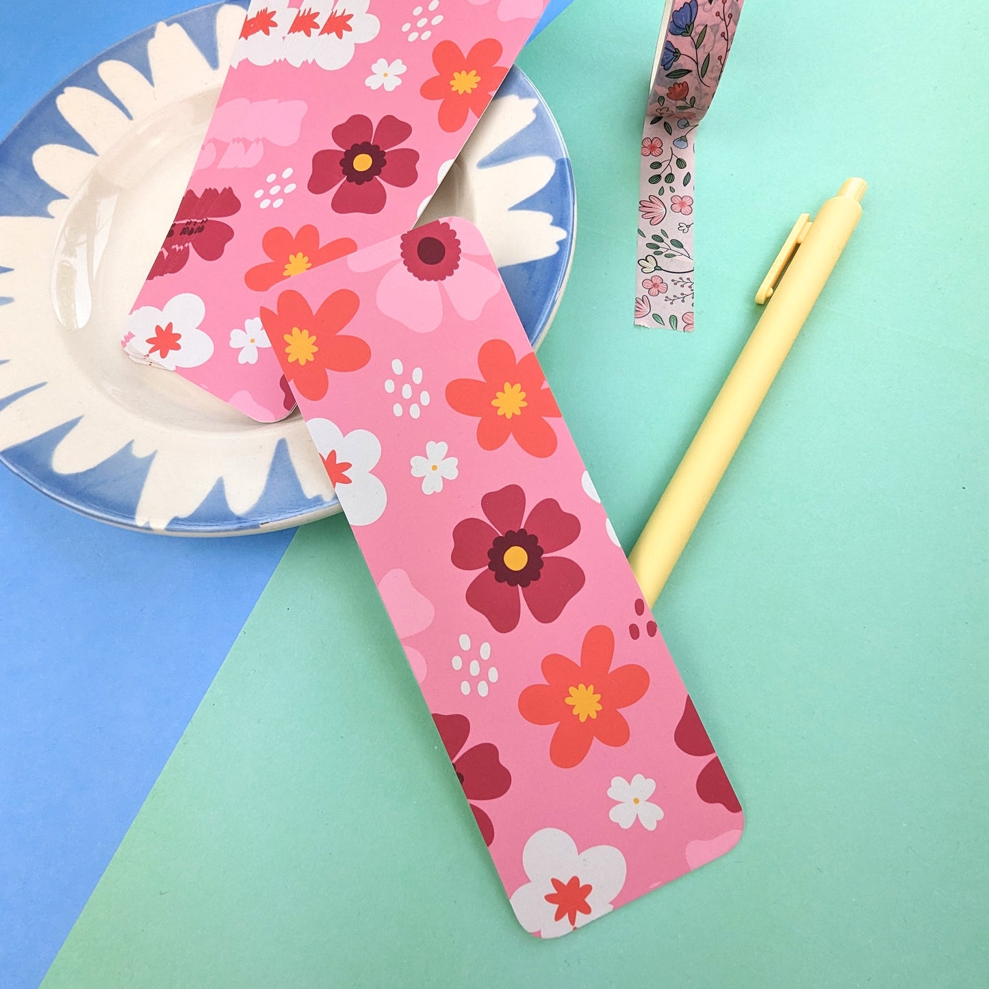 Floral Garden Bookmark - Pinks