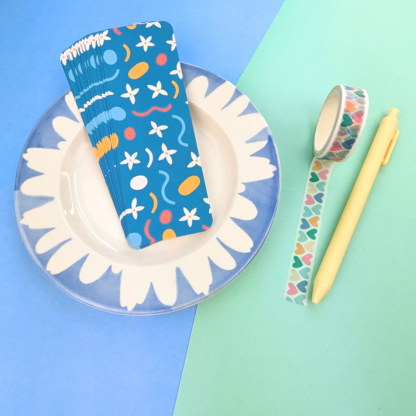 Floral Tea Time Bookmark - Simple Flower