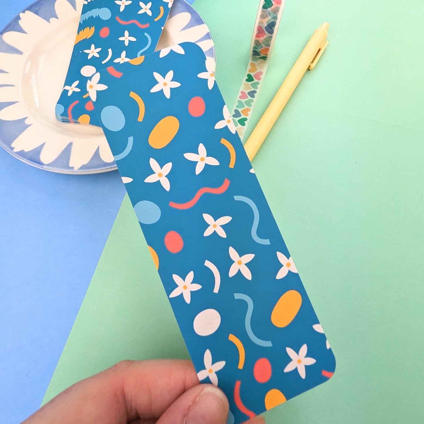 Floral Tea Time Bookmark - Simple Flower