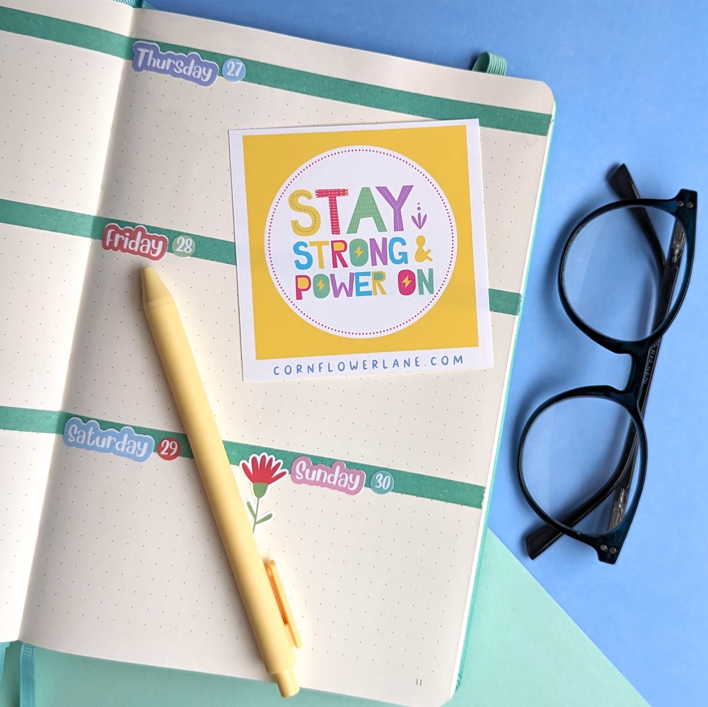 Bright Inspirational Stickers - Yellow
