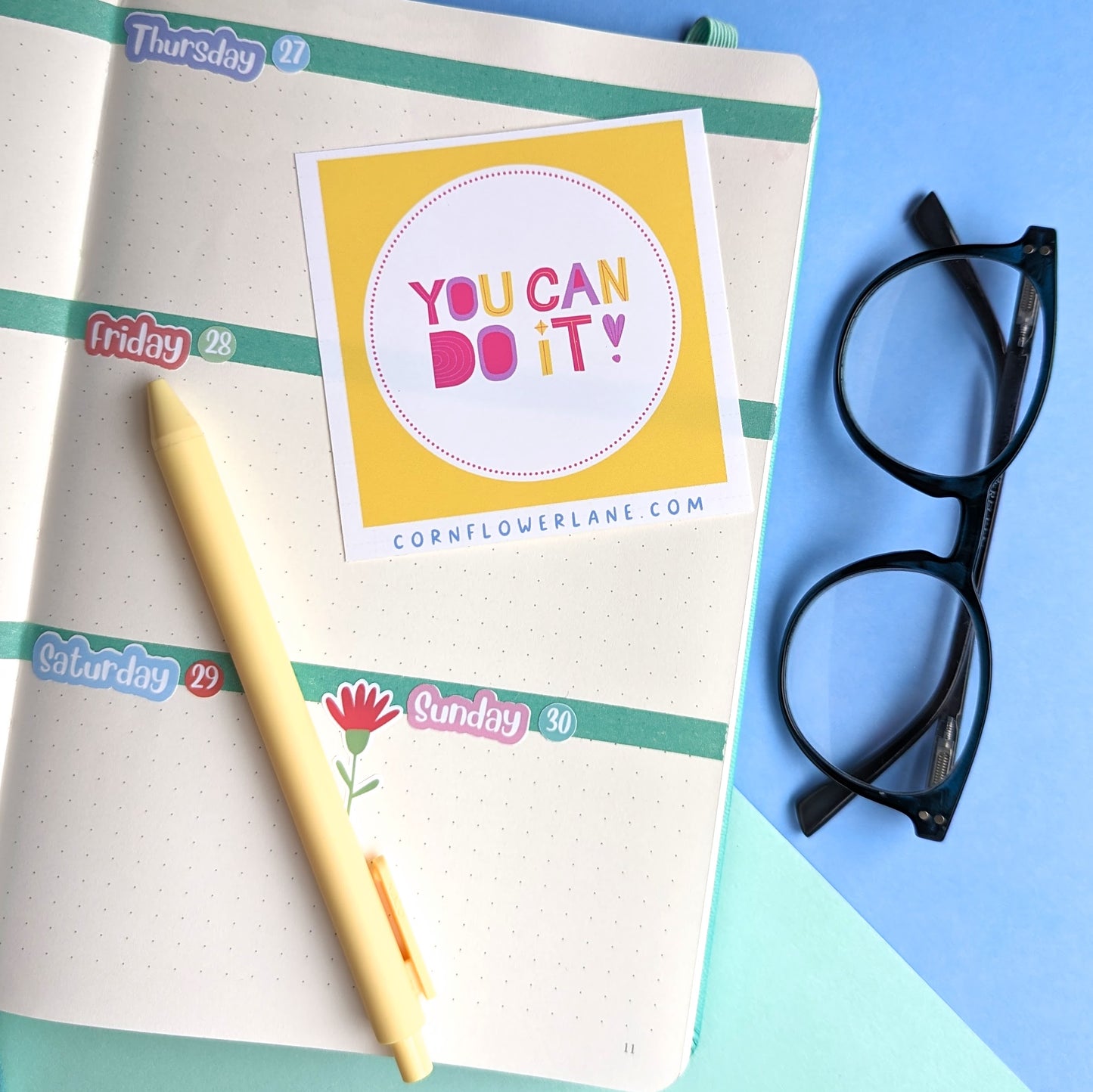 Bright Inspirational Stickers - Yellow
