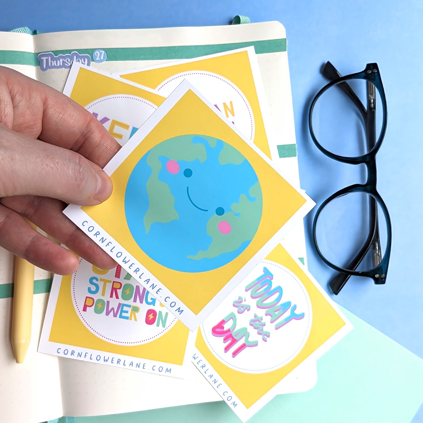 Bright Inspirational Stickers - Yellow