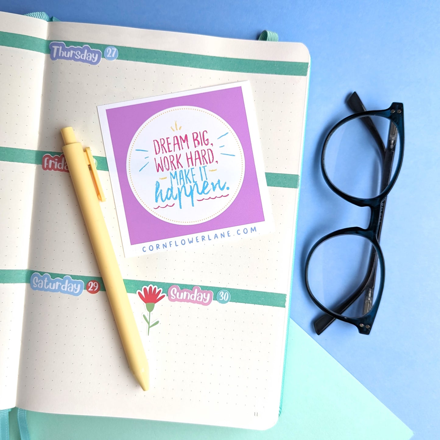 Bright Inspirational Stickers - Purple
