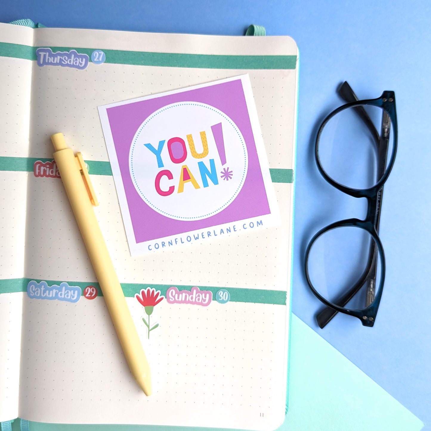 Bright Inspirational Stickers - Purple
