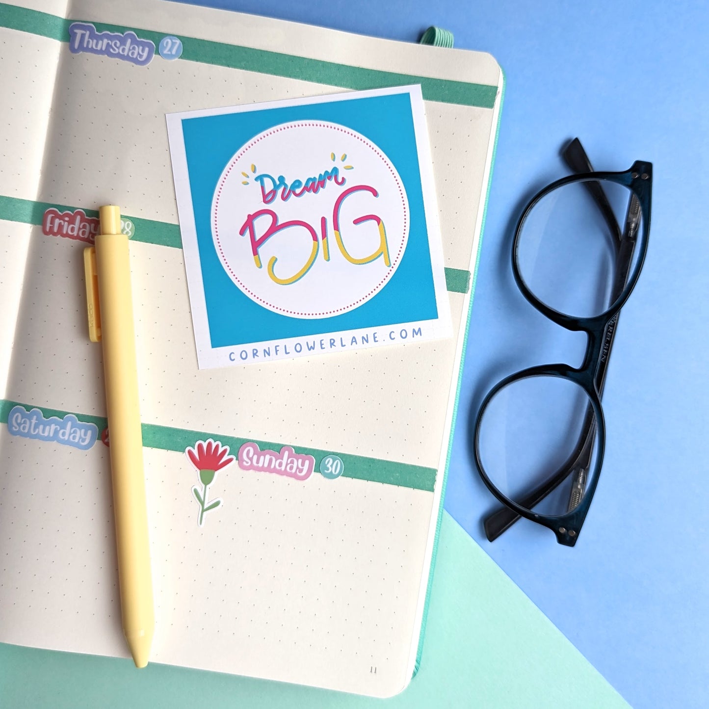 Bright Inspirational Stickers - Turquoise