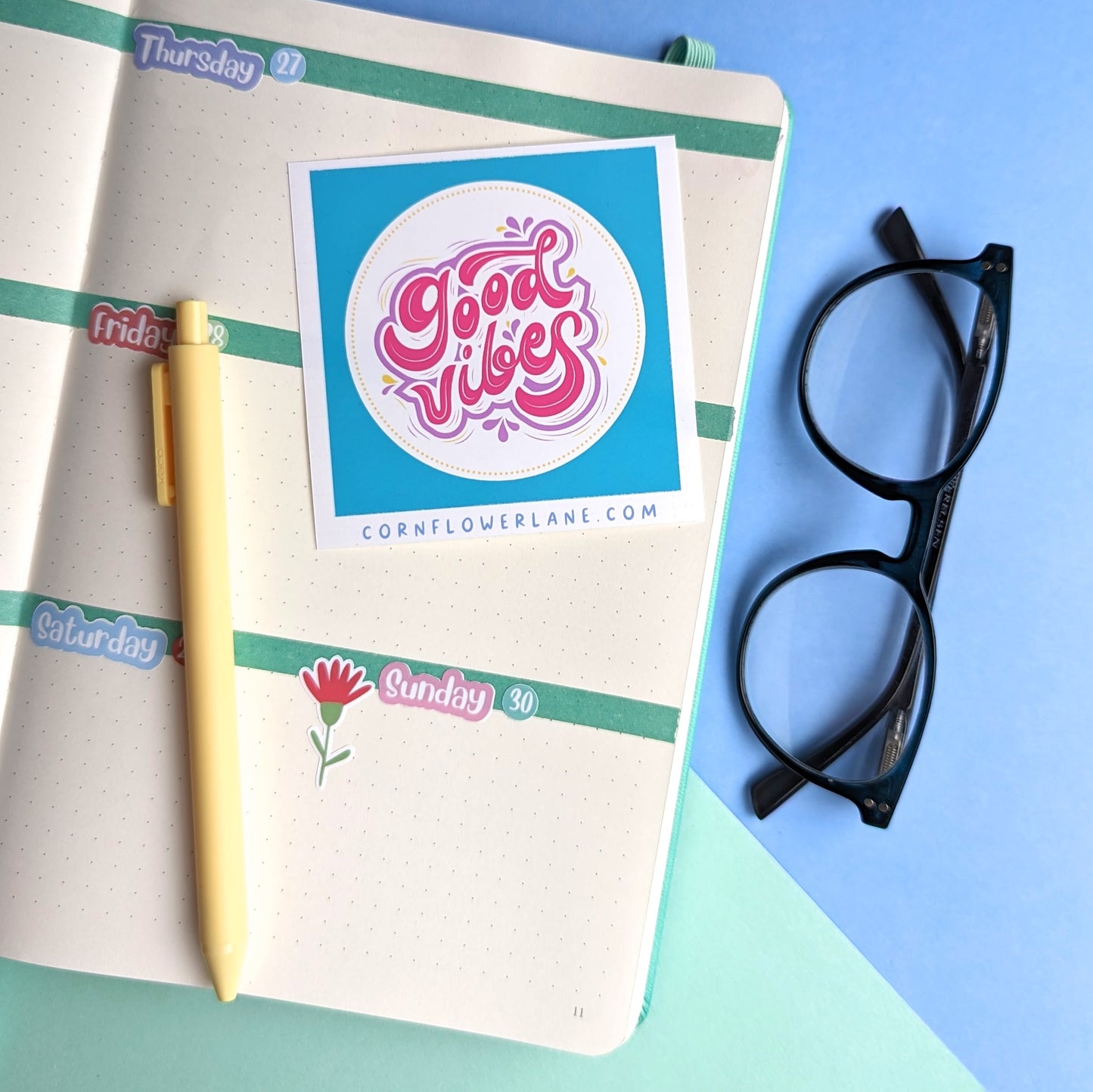 Bright Inspirational Stickers - Turquoise