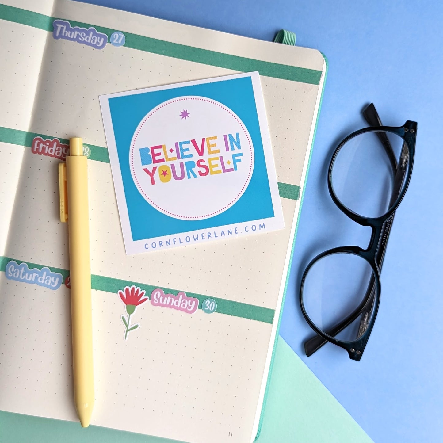 Bright Inspirational Stickers - Turquoise