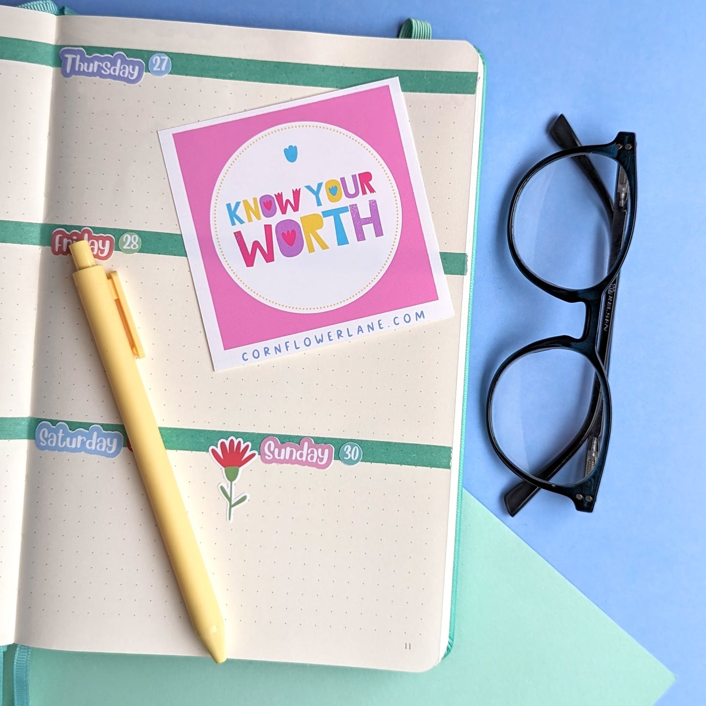 Bright Inspirational Stickers - Pink