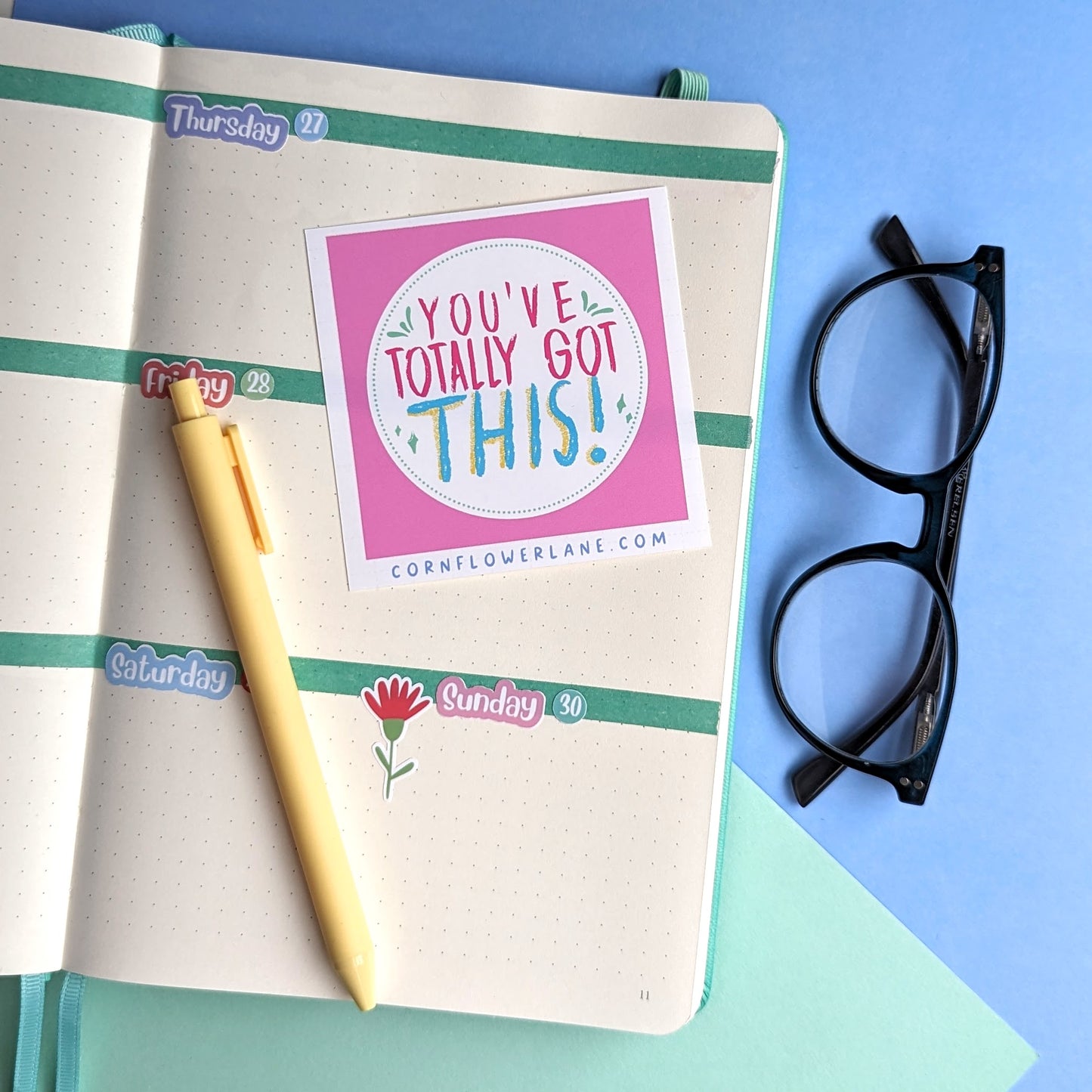 Bright Inspirational Stickers - Pink