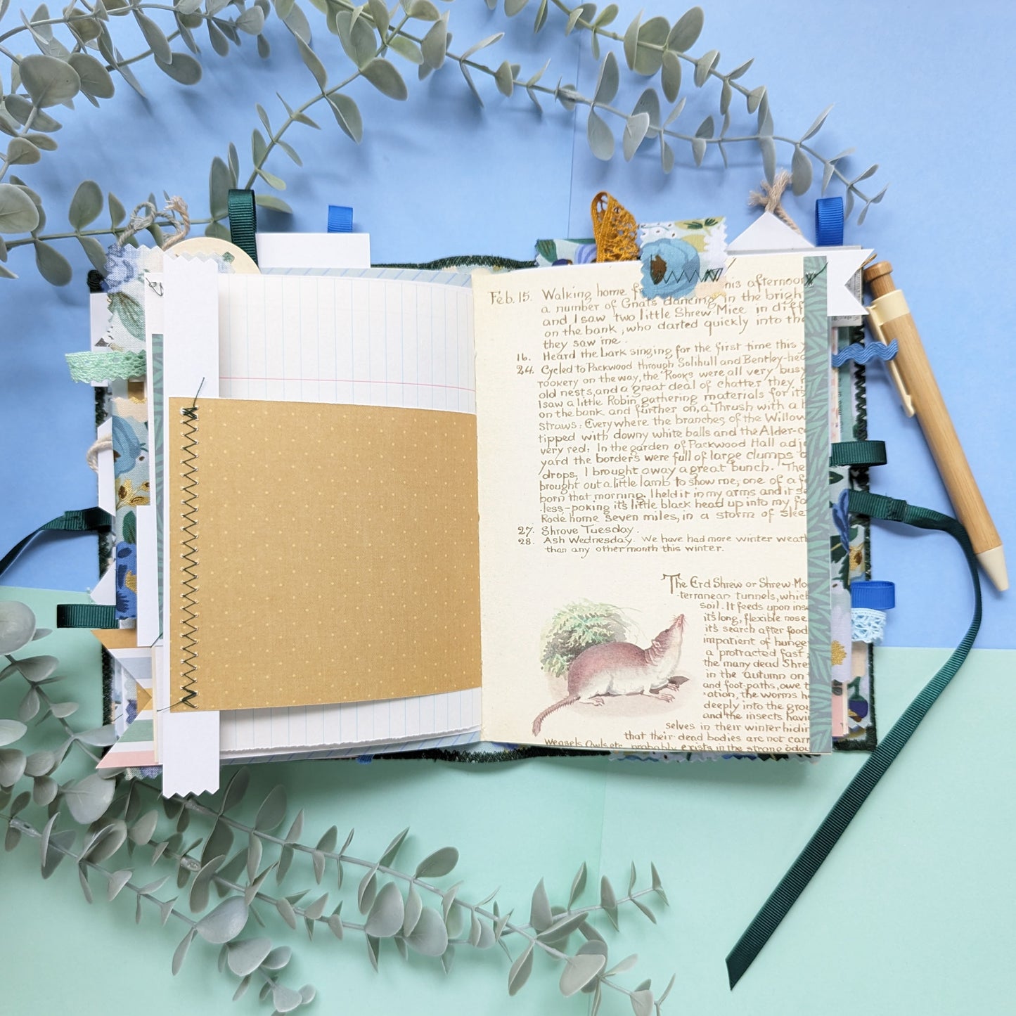 Handmade Rifle Paper Co Fabric Cover Journal