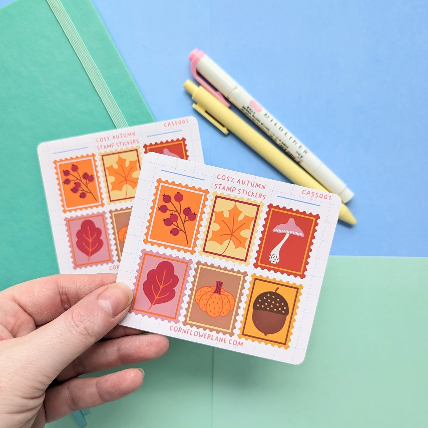 Cosy Autumn Stamp Stickers