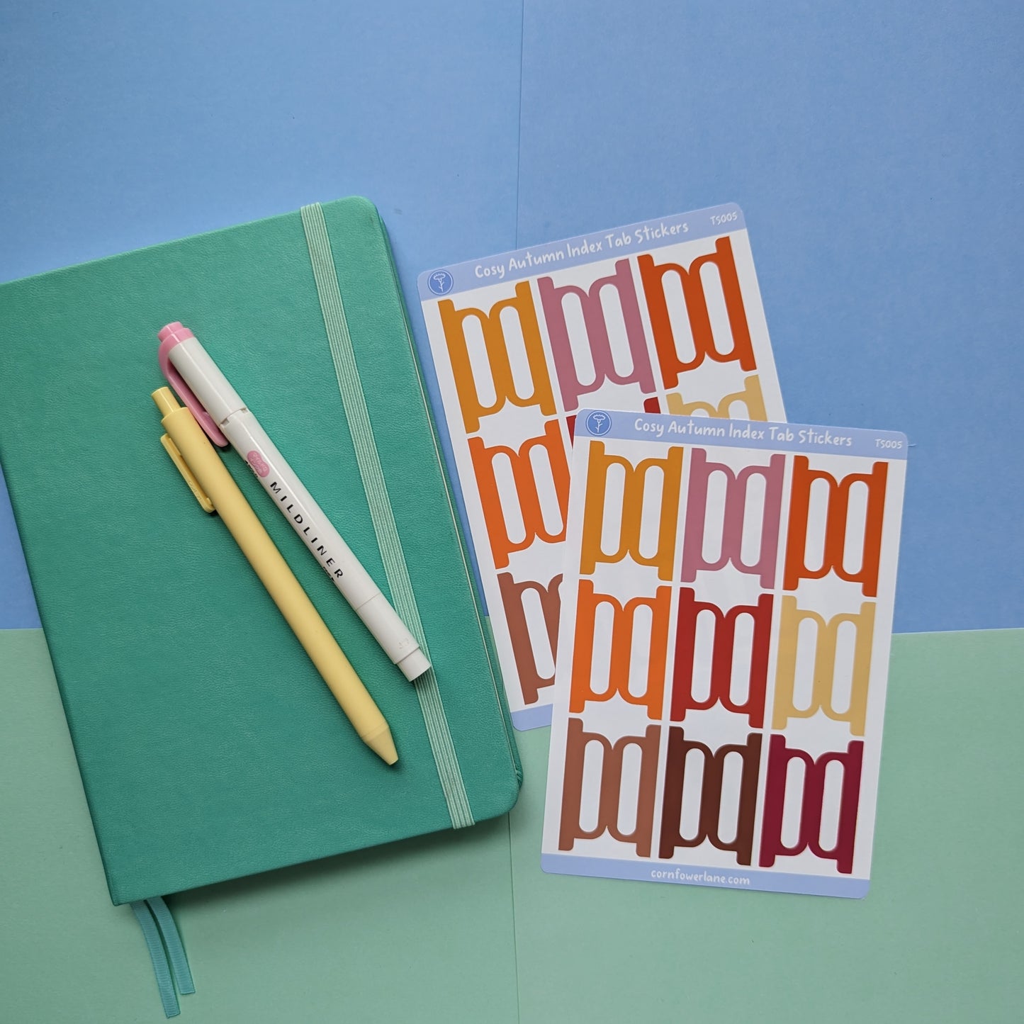 Cosy Autumn Index Tabs Sticker Sheet