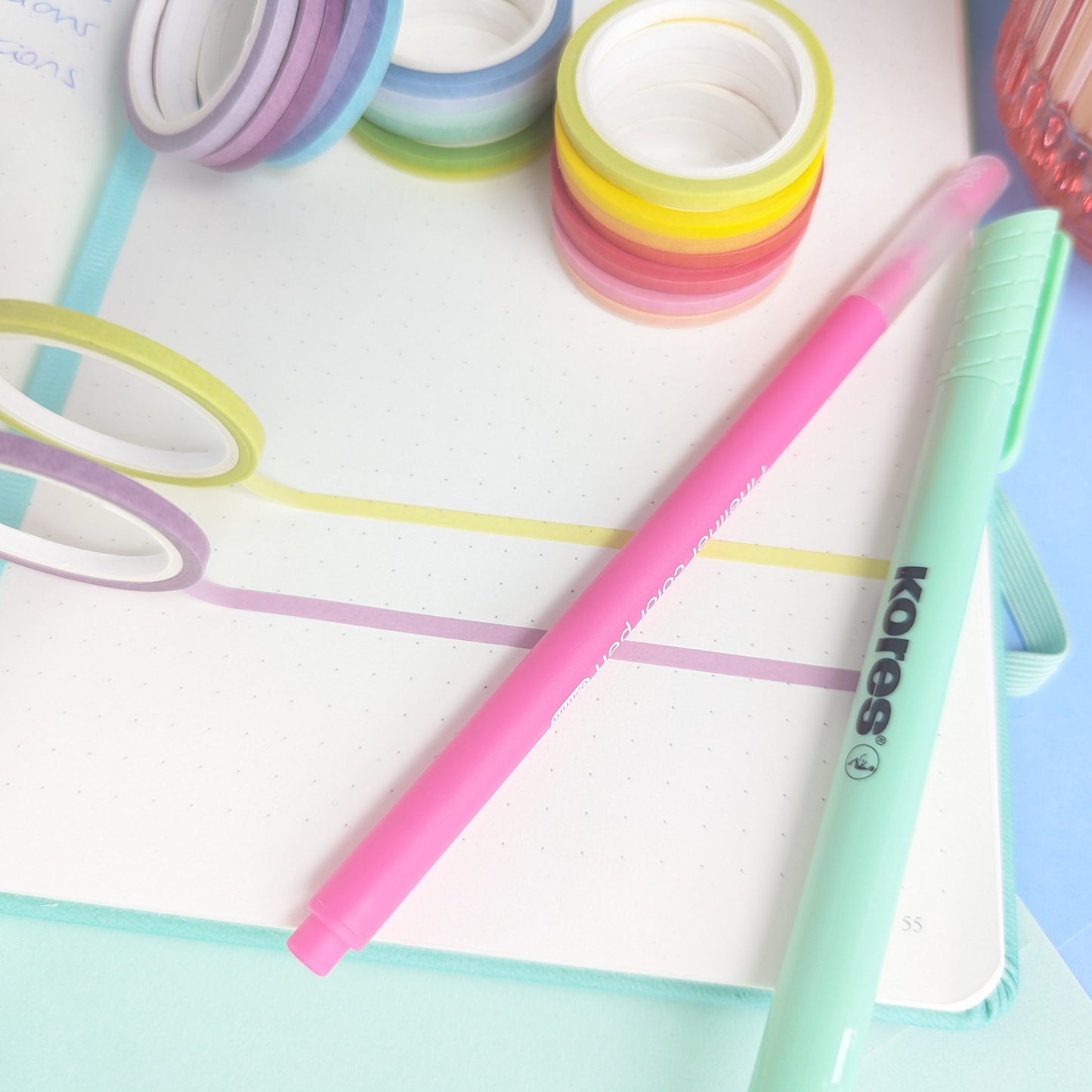 3mm Rainbow Washi Tape - 20 Roll Set