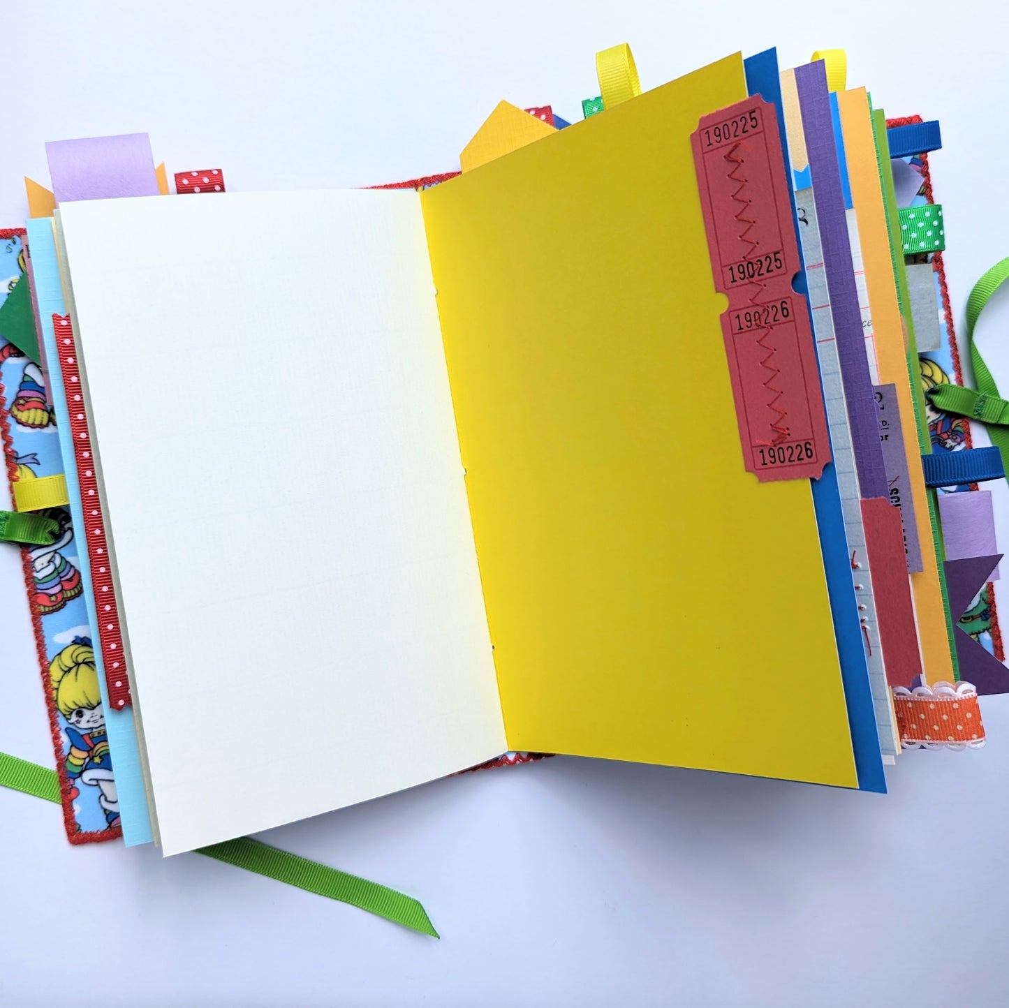 Handmade Rainbow Brite Soft Cover Journal