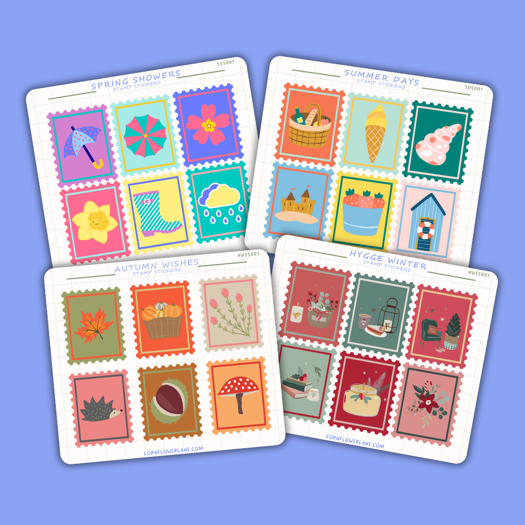Seasonal Stamp Stickers - 4th Collection