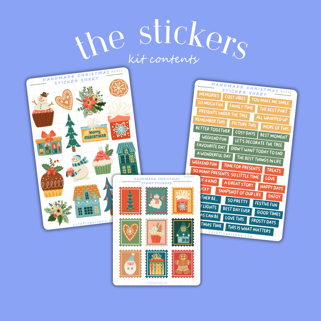 Journaling advent calendar with stickers for December Daily