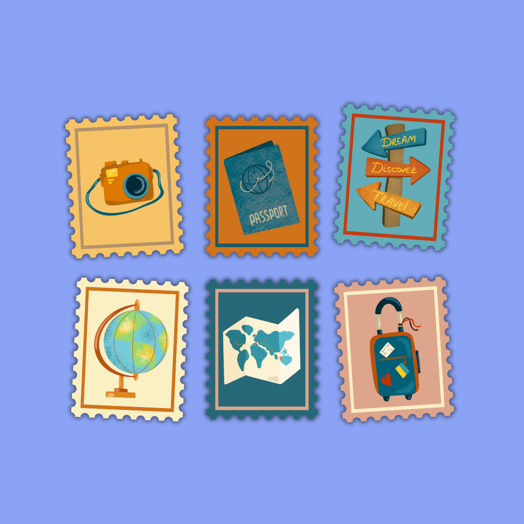 Hobbies Collection – Glossy Stamp Sticker Packs (6 Designs Available)