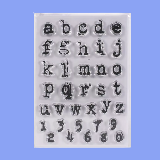 Lowercase Distressed Letters Stamp Set