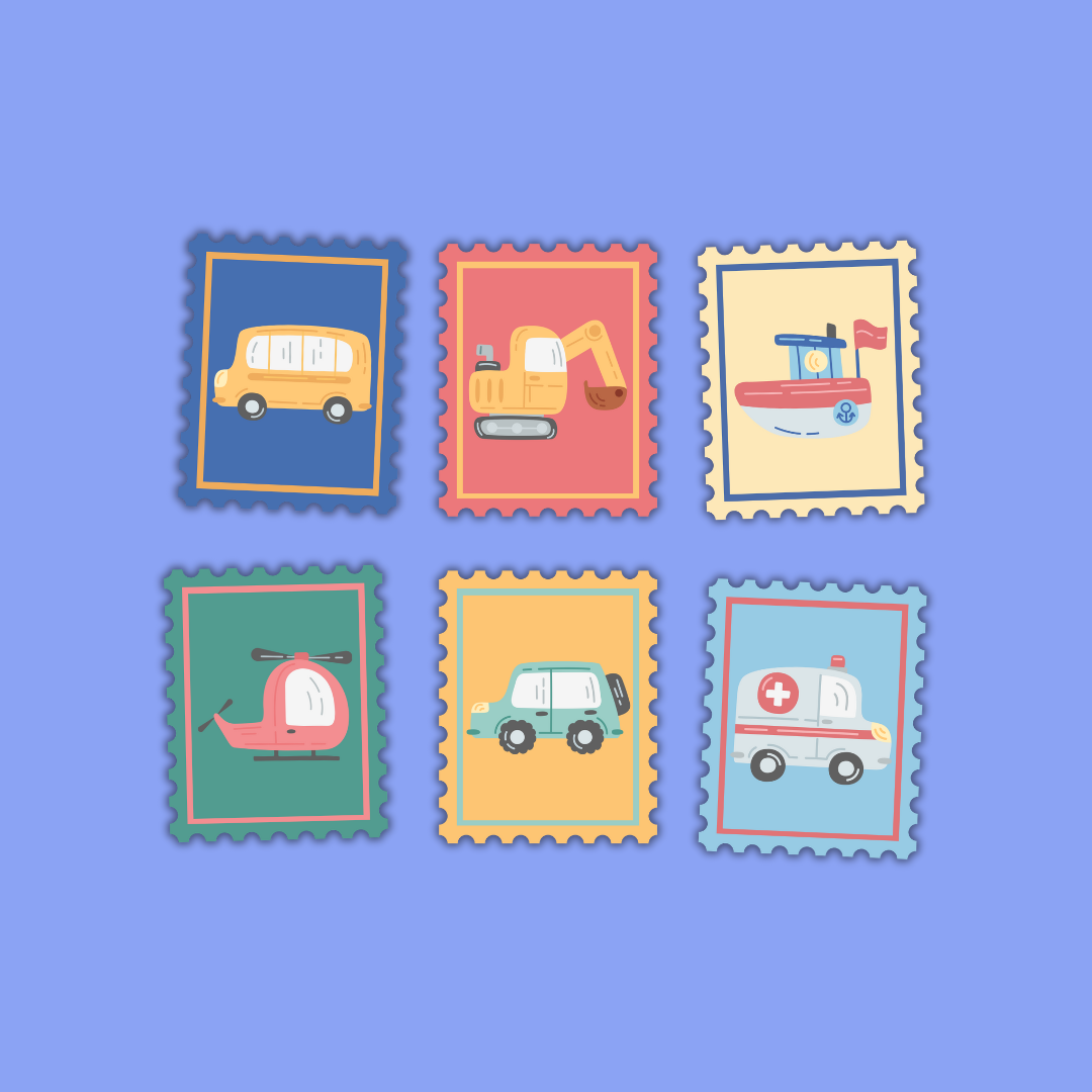 Everyday Collection – Die-Cut Stamp Stickers (5 Themed Packs)