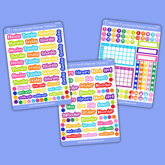 Vibrant Planner A6 Planner Stickers