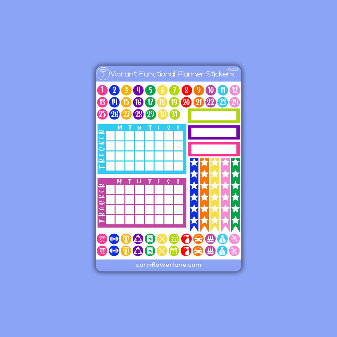 Vibrant Planner A6 Planner Stickers