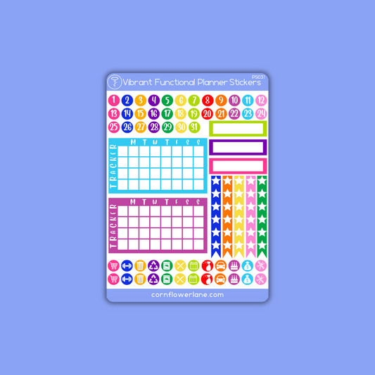 Vibrant Planner Stickers Bundle