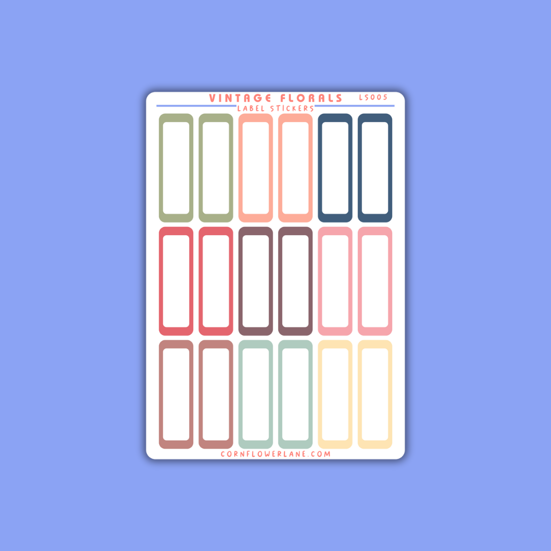 Colour Palette Label Stickers