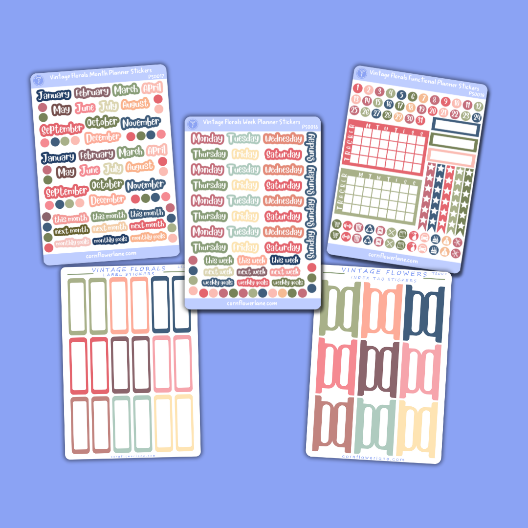 Colour Palette Planner Stickers Bundle