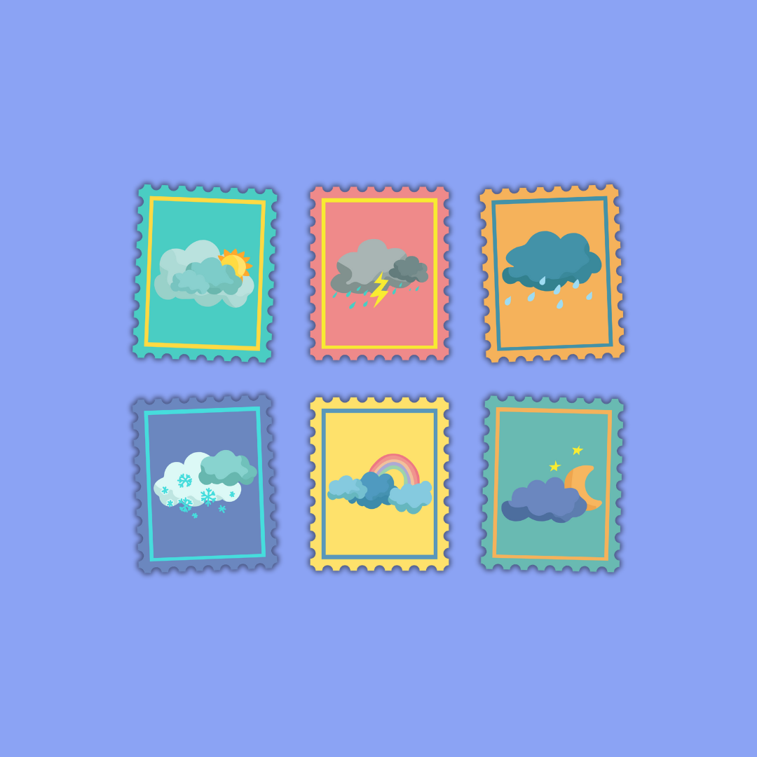 Everyday Collection – Die-Cut Stamp Stickers (5 Themed Packs)