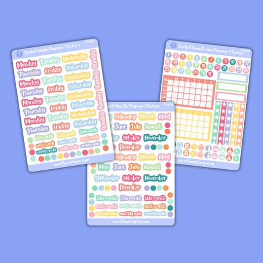 Sorbet A6 Planner Stickers