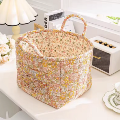 Quilted Storage Tote Bag