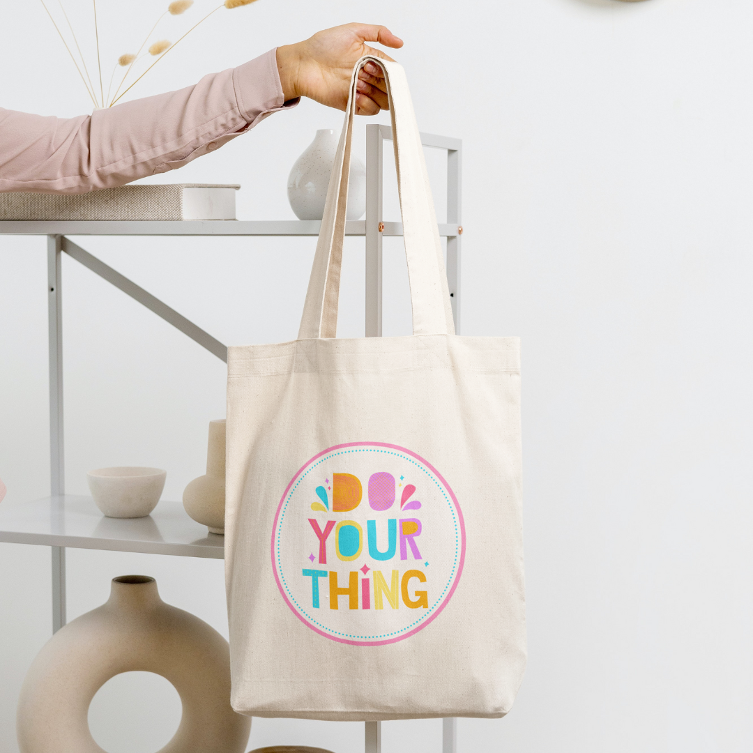 Bright Inspirational Quote Tote Bags - Various Designs