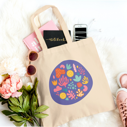 Floral Cutouts Print Tote Bags - 2 Designs