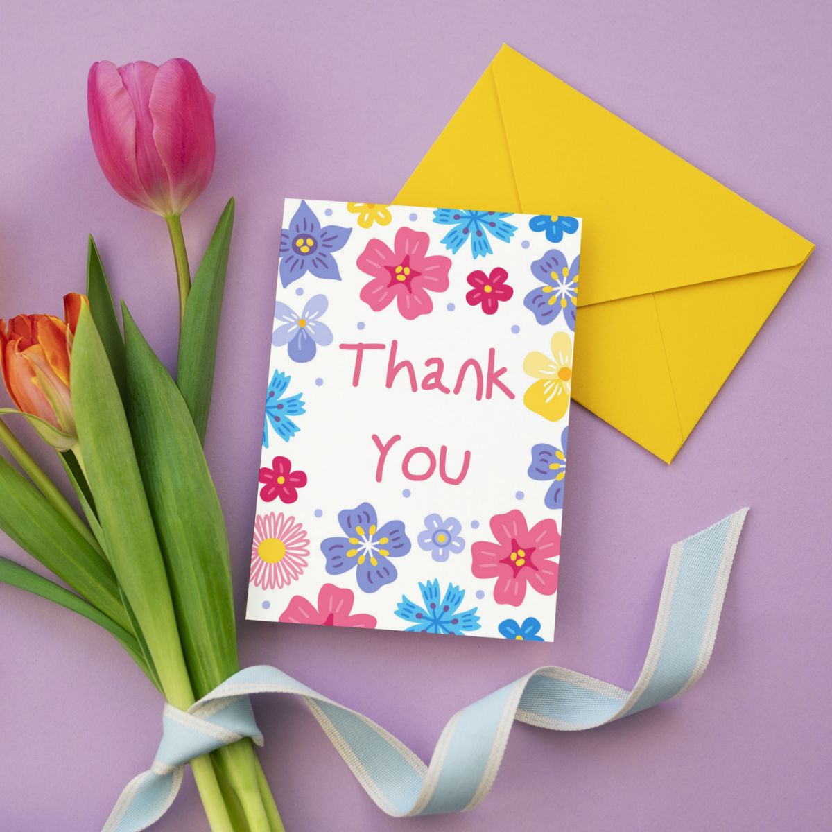 Floral Meadow Thank You Card