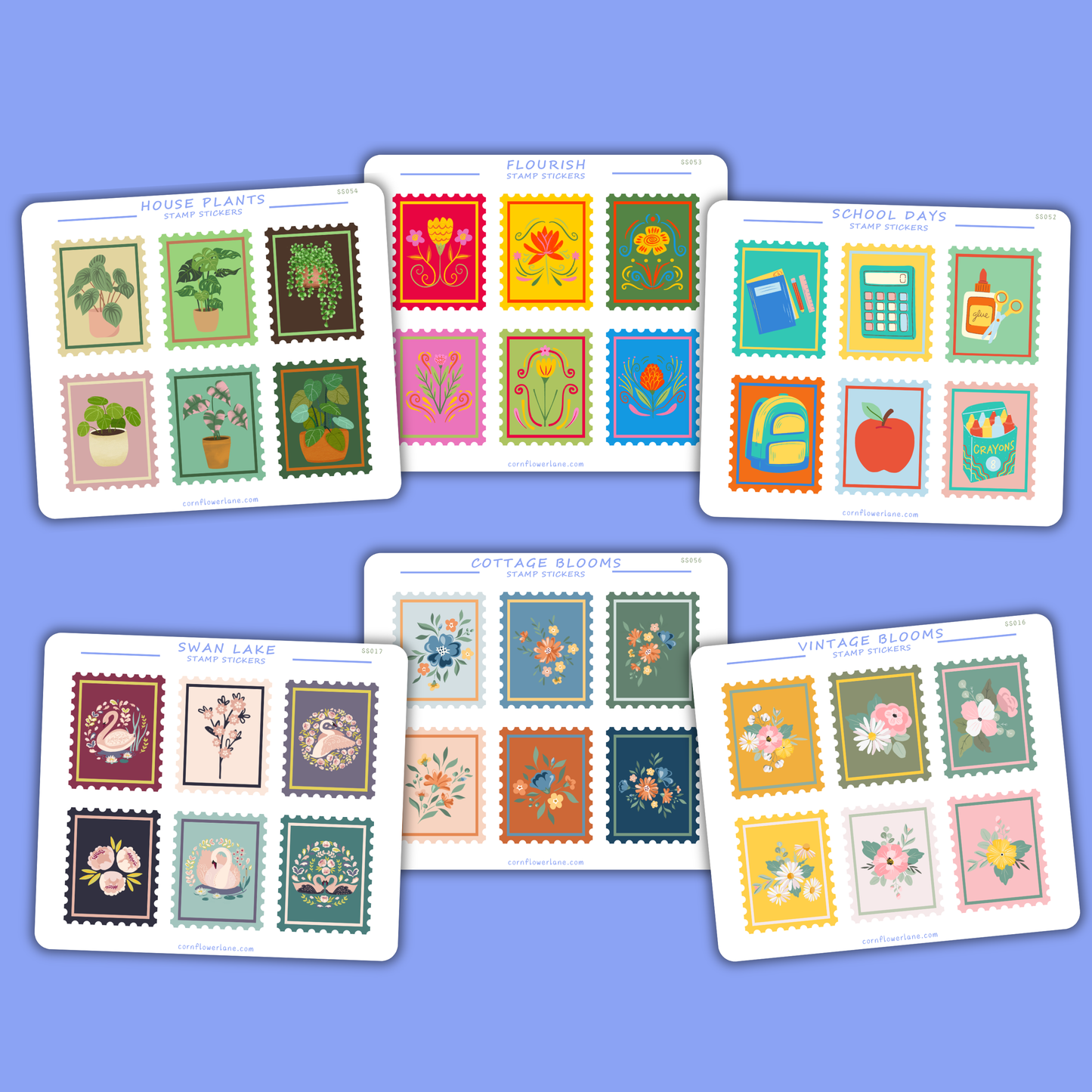 Stamp Stickers - Nature & Nostalgia Collection