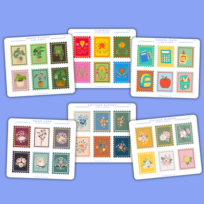 Stamp Stickers - Nature & Nostalgia Collection