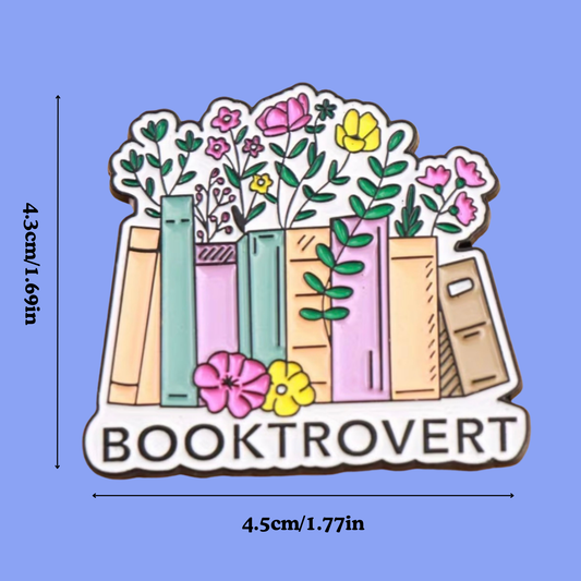 Booktrovert Enamel Pin Badge