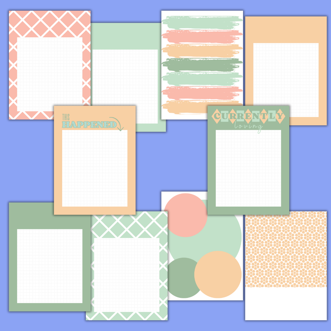 Peaches & Cream 3" x 4" Journal Cards