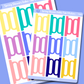 Spring Showers Index Tabs Sticker Sheet